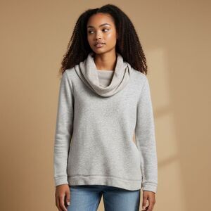 J.Crew Wool‎ Blend Cowl Neck Pullover Sweater Gray Medium Cozy Knit
